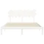 Estructura de cama con cabecero madera maciza blanco 160x200 cm de vidaXL, Camas y somieres - Ref: Foro24-3193737, Precio: 15...