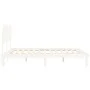 Estructura de cama con cabecero madera maciza blanco 160x200 cm de vidaXL, Camas y somieres - Ref: Foro24-3193737, Precio: 15...