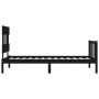 Single bed frame with black solid wood headboard by vidaXL, Beds and slatted bases - Ref: Foro24-3193300, Price: 118,16 €, Di...