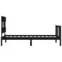 Single bed frame with black solid wood headboard by vidaXL, Beds and slatted bases - Ref: Foro24-3193300, Price: 116,63 €, Di...