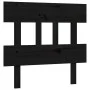 Single bed frame with black solid wood headboard by vidaXL, Beds and slatted bases - Ref: Foro24-3193300, Price: 116,63 €, Di...