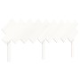 Double bed frame with white solid wood headboard by vidaXL, Beds and slatted bases - Ref: Foro24-3193482, Price: 163,79 €, Di...