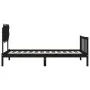 Estructura de cama con cabecero madera maciza negro 100x200 cm de vidaXL, Camas y somieres - Ref: Foro24-3193460, Precio: 128...