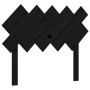 Bed frame with black solid wood headboard 100x200 cm by vidaXL, Beds and slatted bases - Ref: Foro24-3193460, Price: 129,75 €...