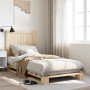 Estructura de cama con cabecero madera maciza de pino 90x200 cm en Camas y somieres | Comprar online en Foro24