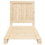Estructura de cama con cabecero madera maciza de pino 90x200 cm