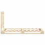 Estructura de cama con cabecero madera maciza de pino 90x200 cm