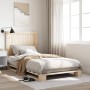Estructura de cama con cabecero madera maciza pino 100x200 cm