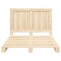 Estructura de cama con cabecero madera maciza pino 140x200 cm