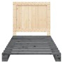 Estructura de cama con cabecero madera de pino gris 100x200cm
