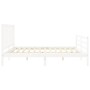 Weißer Massivholzbettrahmen mit Kopfteil 200x200 cm von vidaXL, Betten und Lattenroste - Ref: Foro24-3193877, Preis: 150,68 €...
