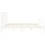 White solid wood bed frame with headboard 200x200 cm by vidaXL, Beds and slatted bases - Ref: Foro24-3193877, Price: 148,81 €...