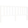 Weißer Massivholzbettrahmen mit Kopfteil 200x200 cm von vidaXL, Betten und Lattenroste - Ref: Foro24-3193877, Preis: 150,68 €...