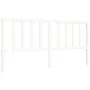 White solid wood bed frame with headboard 200x200 cm by vidaXL, Beds and slatted bases - Ref: Foro24-3193877, Price: 148,81 €...