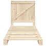 Estructura de cama con cabecero madera maciza de pino 90x200 cm