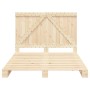 Estructura de cama con cabecero madera maciza pino 160x200 cm
