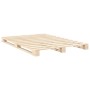 Estructura de cama con cabecero madera maciza pino 160x200 cm