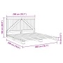 Estructura de cama con cabecero madera maciza de pino 200x200cm