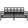 Estructura de cama con cabecero madera maciza negro 200x200 cm de vidaXL, Camas y somieres - Ref: Foro24-3194855, Precio: 171...