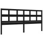Bed frame with black solid wood headboard 200x200 cm by vidaXL, Beds and slatted bases - Ref: Foro24-3194855, Price: 174,13 €...