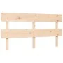 Bed frame with solid wood headboard 160x200 cm by vidaXL, Beds and slatted bases - Ref: Foro24-3195101, Price: 129,71 €, Disc...