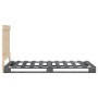 Estructura de cama con cabecero madera de pino gris 90x200 cm