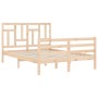 Estructura de cama con cabecero madera maciza 120x200 cm de vidaXL, Camas y somieres - Ref: Foro24-3194956, Precio: 114,37 €