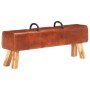 Vintage Turnbock bank with genuine goat leather handles by vidaXL, Benches for halls and storage - Ref: Foro24-286605, Price:...