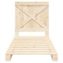 Estructura de cama con cabecero madera maciza de pino 90x200 cm