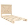 Estructura de cama con cabecero madera maciza pino 100x200 cm