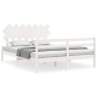 Estructura de cama con cabecero madera maciza blanco 140x200 cm de vidaXL, Camas y somieres - Ref: Foro24-3195287, Precio: 13...