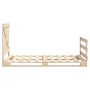 Estructura de cama con cabecero madera maciza de pino 90x200 cm