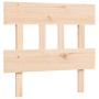 Bed frame with solid wood headboard 90x200 cm by vidaXL, Beds and slatted bases - Ref: Foro24-3195141, Price: 87,12 €, Discou...