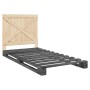 Estructura de cama con cabecero madera de pino gris 100x200cm