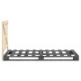 Estructura de cama con cabecero madera de pino gris 100x200cm
