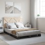 Estructura de cama con cabecero madera pino gris 140x200 cm