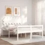 Bed for seniors with solid wood headboard 140x190cm by vidaXL, Beds and slatted bases - Ref: Foro24-3195527, Price: 173,43 €,...