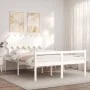 Bed for seniors with solid wood headboard 140x190cm by vidaXL, Beds and slatted bases - Ref: Foro24-3195527, Price: 173,43 €,...