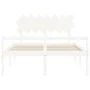 Bed for seniors with solid wood headboard 140x190cm by vidaXL, Beds and slatted bases - Ref: Foro24-3195527, Price: 173,43 €,...