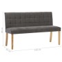Banco de terciopelo gris 140 cm von vidaXL, Bänke für Hallen und Lager - Ref: Foro24-288576, Preis: 260,36 €, Rabatt: %
