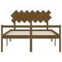 Doppelbett für Senioren, Kopfteil aus honigbraunem Holz von vidaXL, Betten und Lattenroste - Ref: Foro24-3195554, Preis: 156,...