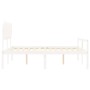 Seniorenbett Massivholz Kopfteil weiß 160x200 cm von vidaXL, Betten und Lattenroste - Ref: Foro24-3195557, Preis: 186,51 €, R...