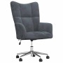 Sillón de relax de terciopelo gris oscuro