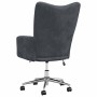 Sillón de relax de terciopelo gris oscuro