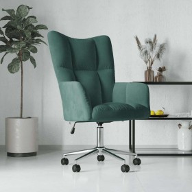 Silla de relajación de terciopelo verde oscuro