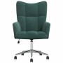 Silla de relajación de terciopelo verde oscuro