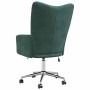 Silla de relajación de terciopelo verde oscuro