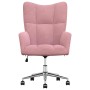 Sillón de relax de terciopelo rosa