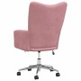 Sillón de relax de terciopelo rosa
