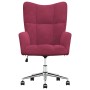 Sillón de relax de terciopelo rojo vino tinto
